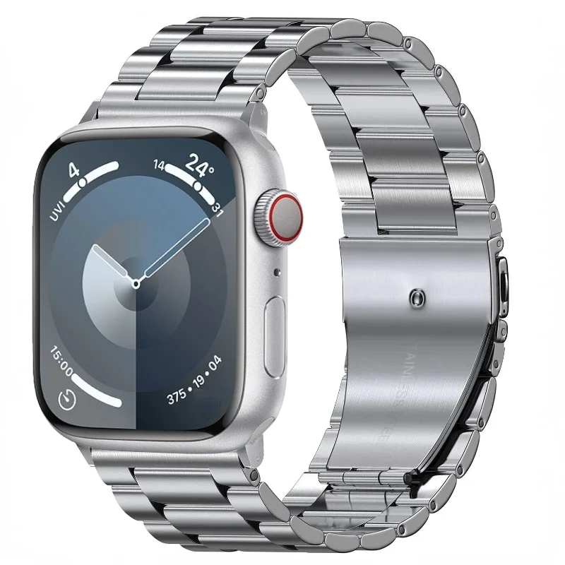 Metal Strap for Apple Watch 12 11 10 46mm 42mm Ultra 4/3/2 49mm Stainless Steel Wristband for IWatch 9 8 7 6 5 SE 45mm 41mm 44mm