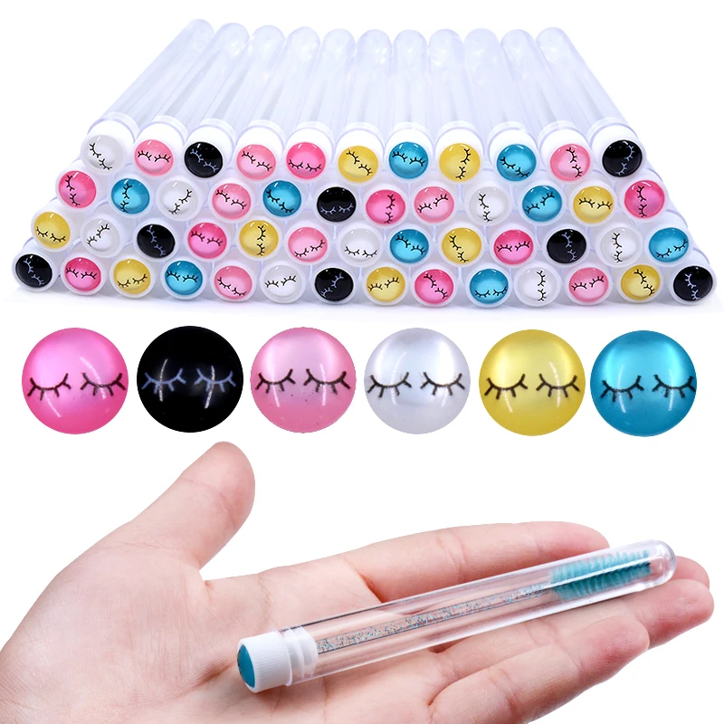 20Pcs/Lot Dust-Proof Eyelash Brush Tube Empty Reusable Lash Mascara Wand Case Replaceable Makeup Applicators Container wholesale