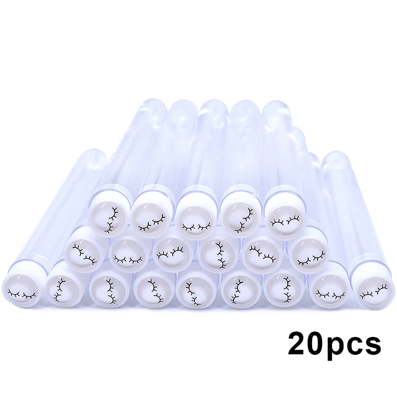 20Pcs/Lot Dust-Proof Eyelash Brush Tube Empty Reusable Lash Mascara Wand Case Replaceable Makeup Applicators Container wholesale