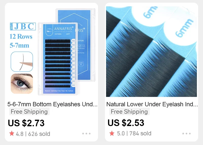 ANNAFRIS L Eyelash,L+/LC/LD/LU(M) Curl Individual Eyelashes Natural Silk Mink Matte Extension False Lashes Faux Cils Maquillage