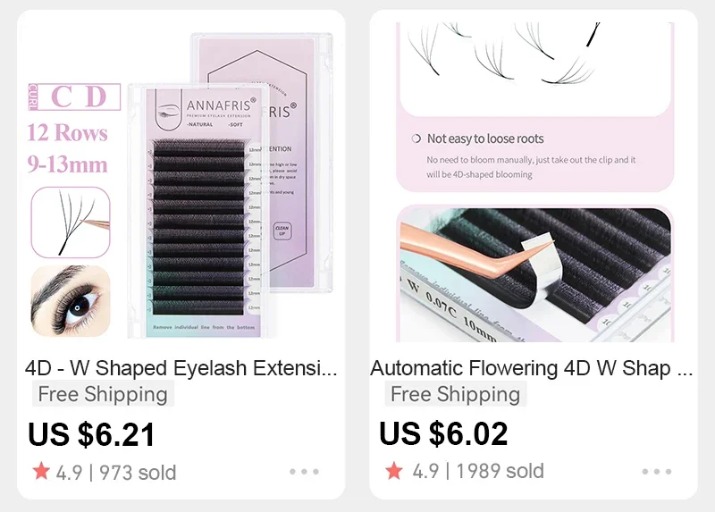 ANNAFRIS L Eyelash,L+/LC/LD/LU(M) Curl Individual Eyelashes Natural Silk Mink Matte Extension False Lashes Faux Cils Maquillage