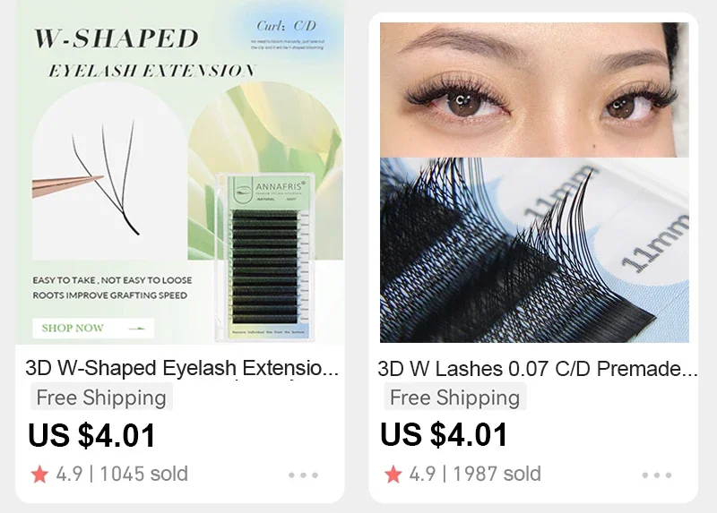 ANNAFRIS L Eyelash,L+/LC/LD/LU(M) Curl Individual Eyelashes Natural Silk Mink Matte Extension False Lashes Faux Cils Maquillage