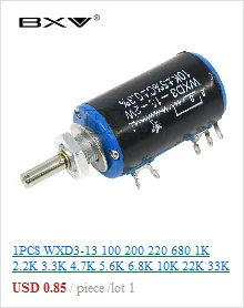 5 Sets WH148 1K 10K 20K 50K 100K 500K Ohm 15mm 3 Pin Linear Taper Rotary Potentiometer Resistor For Arduino With AG2 White Cap