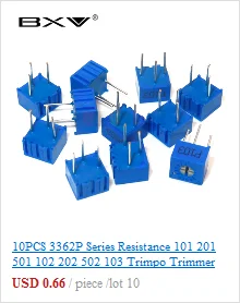 5 Sets WH148 1K 10K 20K 50K 100K 500K Ohm 15mm 3 Pin Linear Taper Rotary Potentiometer Resistor For Arduino With AG2 White Cap