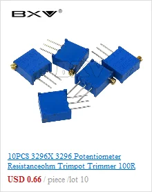 5 Sets WH148 1K 10K 20K 50K 100K 500K Ohm 15mm 3 Pin Linear Taper Rotary Potentiometer Resistor For Arduino With AG2 White Cap