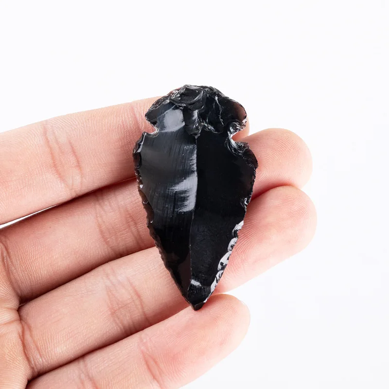 3PCS Natural Arrow Obsidian Quartz Material Evil Spirit Crystal Home Decor Reiki Healing Energy Stone DIY Jewelry Making