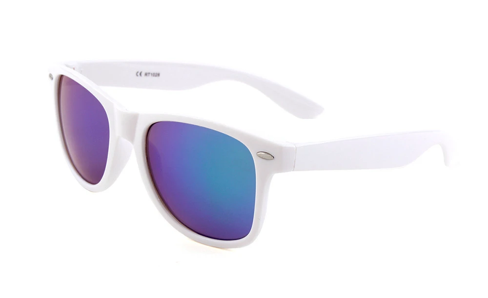 New white pc frame Sunglasses Men Women Glasses Sun Glasses Driving Eyewear reflective membrane Sunglasses For male female