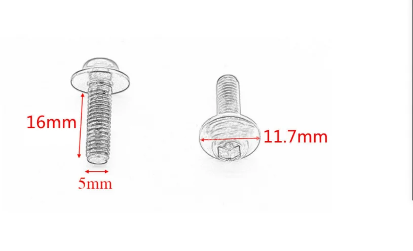 10pcs/Set Kit Motorcycle M5 15mm Metric Rubber Well Nuts Windscreen Fairing Cowl Anodized Aluminum Moto Screws Bolts