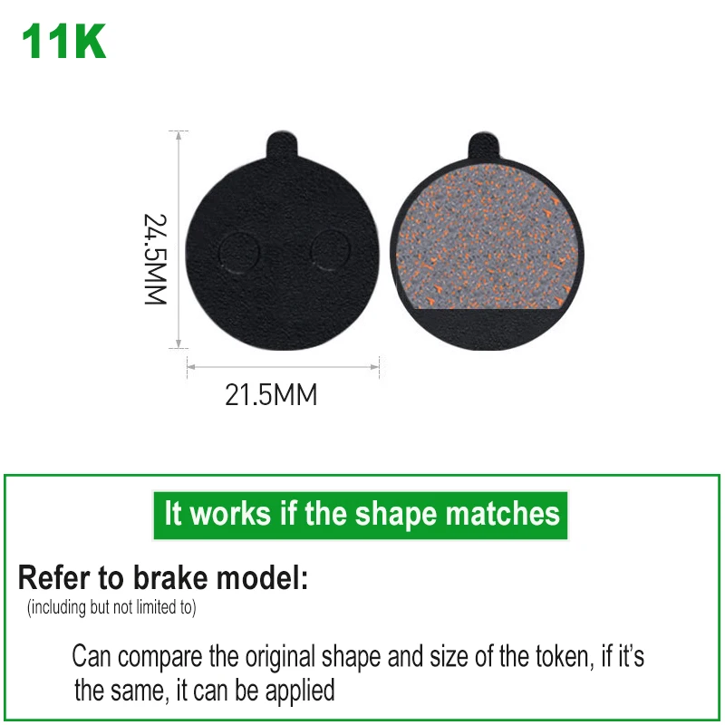 1 Pair Bicycle Disc Brake Pads Semi-Metallic Hydrauli Disc Brake Pad for SHIMANO SRAM AVID HAYES Magura Formula and Scooter