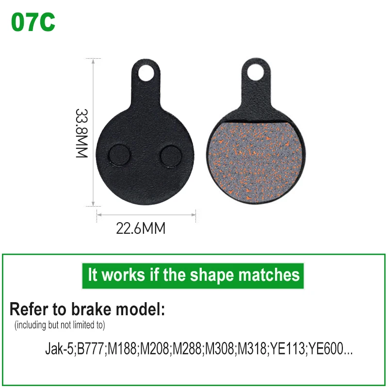 1 Pair Bicycle Disc Brake Pads Semi-Metallic Hydrauli Disc Brake Pad for SHIMANO SRAM AVID HAYES Magura Formula and Scooter