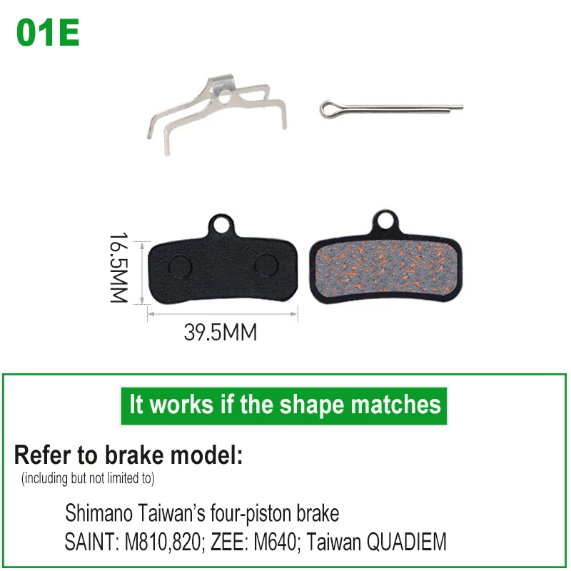 1 Pair Bicycle Disc Brake Pads Semi-Metallic Hydrauli Disc Brake Pad for SHIMANO SRAM AVID HAYES Magura Formula and Scooter