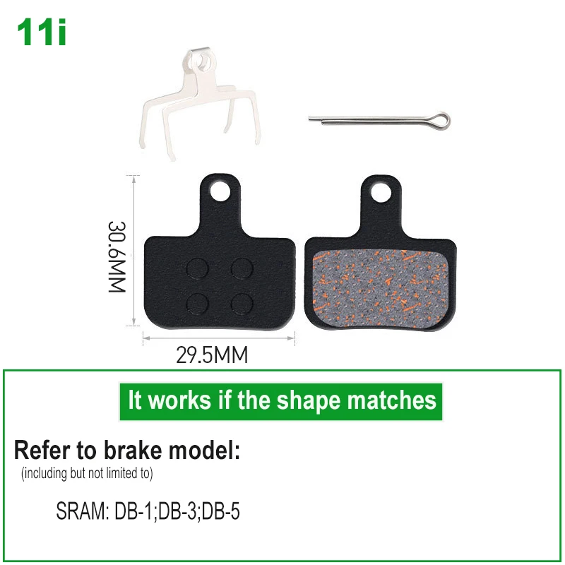 1 Pair Bicycle Disc Brake Pads Semi-Metallic Hydrauli Disc Brake Pad for SHIMANO SRAM AVID HAYES Magura Formula and Scooter