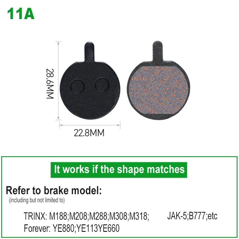 1 Pair Bicycle Disc Brake Pads Semi-Metallic Hydrauli Disc Brake Pad for SHIMANO SRAM AVID HAYES Magura Formula and Scooter