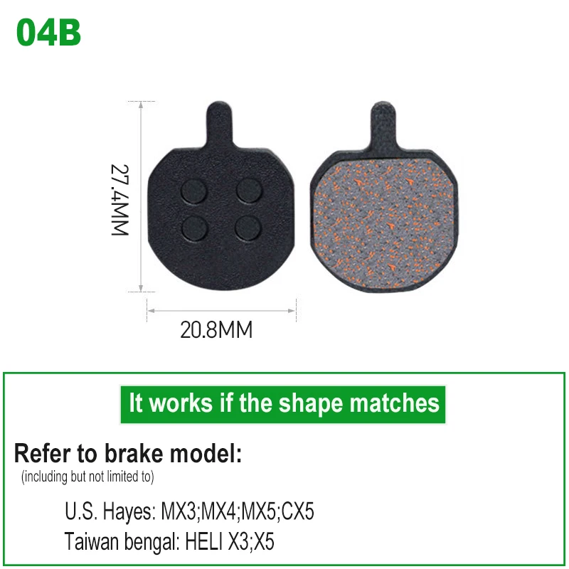 1 Pair Bicycle Disc Brake Pads Semi-Metallic Hydrauli Disc Brake Pad for SHIMANO SRAM AVID HAYES Magura Formula and Scooter