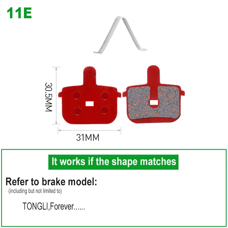1 Pair Bicycle Disc Brake Pads Semi-Metallic Hydrauli Disc Brake Pad for SHIMANO SRAM AVID HAYES Magura Formula and Scooter