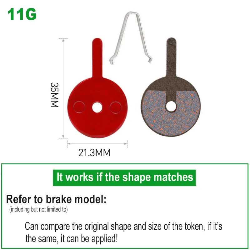 1 Pair Bicycle Disc Brake Pads Semi-Metallic Hydrauli Disc Brake Pad for SHIMANO SRAM AVID HAYES Magura Formula and Scooter
