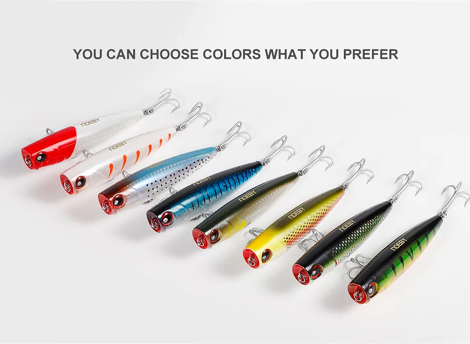 Noeby 105mm 24g Topwater Popper Fishing Lures Wobblers Long Casting Artificial Hard Baits Saltwater Freshwater Fishing Lures