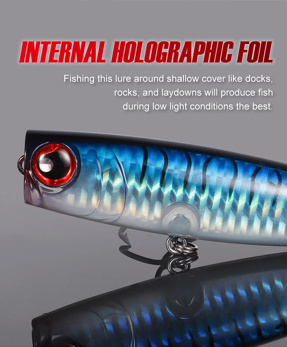 Noeby 105mm 24g Topwater Popper Fishing Lures Wobblers Long Casting Artificial Hard Baits Saltwater Freshwater Fishing Lures