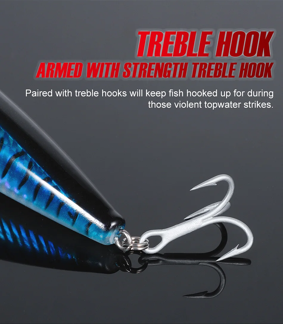 Noeby 105mm 24g Topwater Popper Fishing Lures Wobblers Long Casting Artificial Hard Baits Saltwater Freshwater Fishing Lures