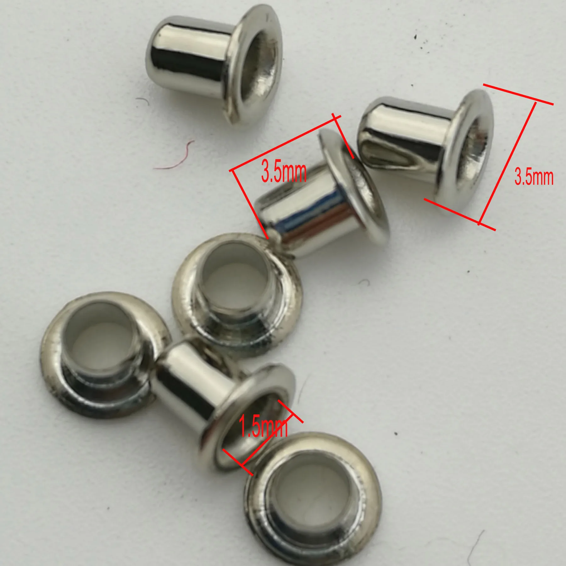1.0/1.5/2/2.5mm Brass Hollow Rivets with Hanging Plate Holes Mini Eyelets Brass Tiny Grommet for BJD 100pcs