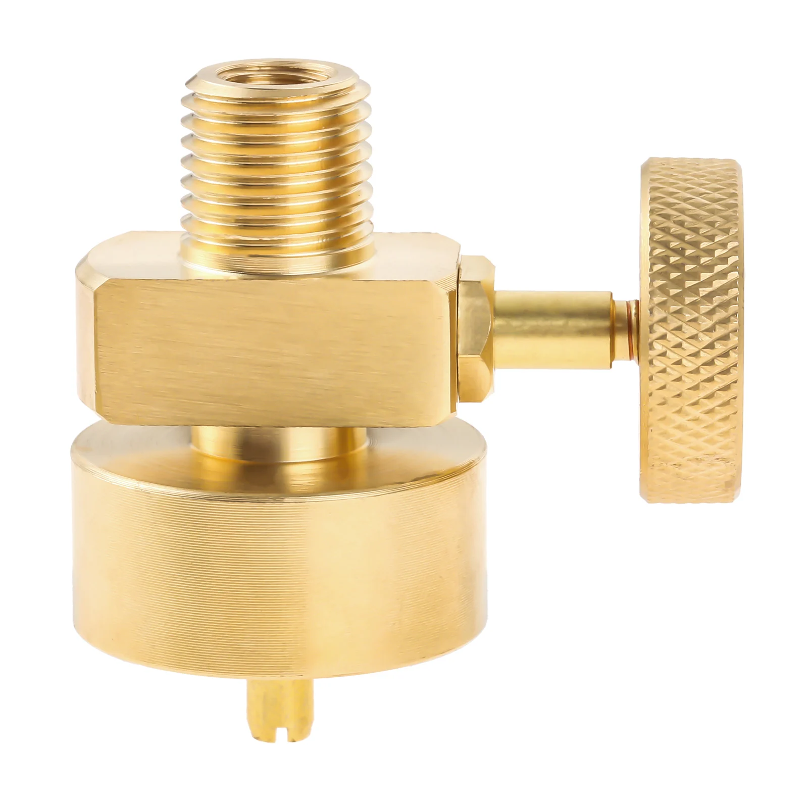 Propane 1LB Tank Disposal Cylinder Gas Bottle Refill Adapter with 1/4" NPT Male X 1'-20 Female Throwaway Cylinder for Stove Gril