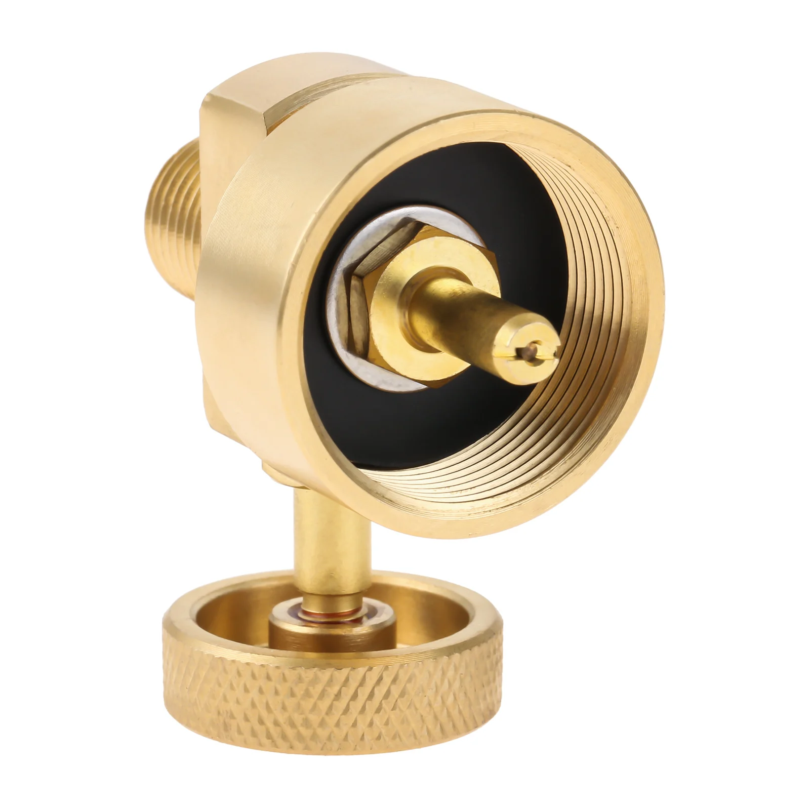 Propane 1LB Tank Disposal Cylinder Gas Bottle Refill Adapter with 1/4" NPT Male X 1'-20 Female Throwaway Cylinder for Stove Gril
