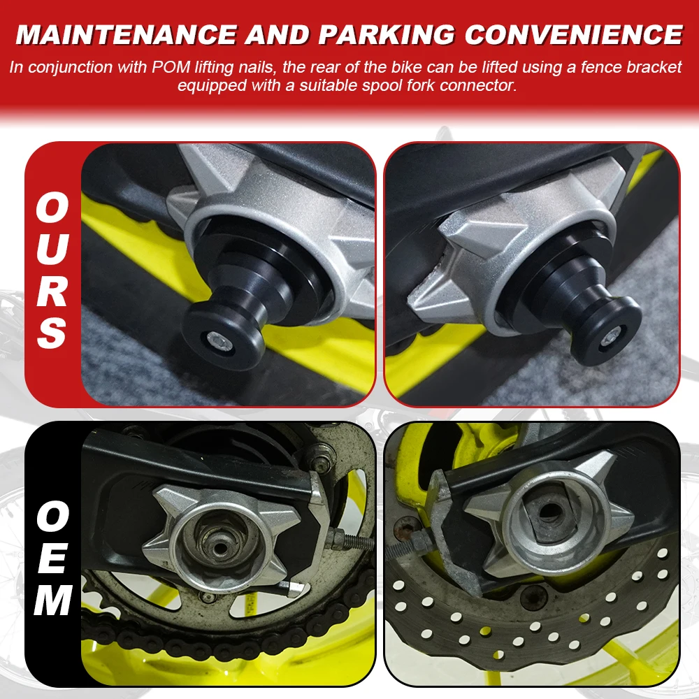 For YAMAHA MT-07 FZ-07 2014-2019 2020 2022 2023 Motorcycle Front Axle Sliders Rear Fork Swingarm Spools Sliders Crash Protector