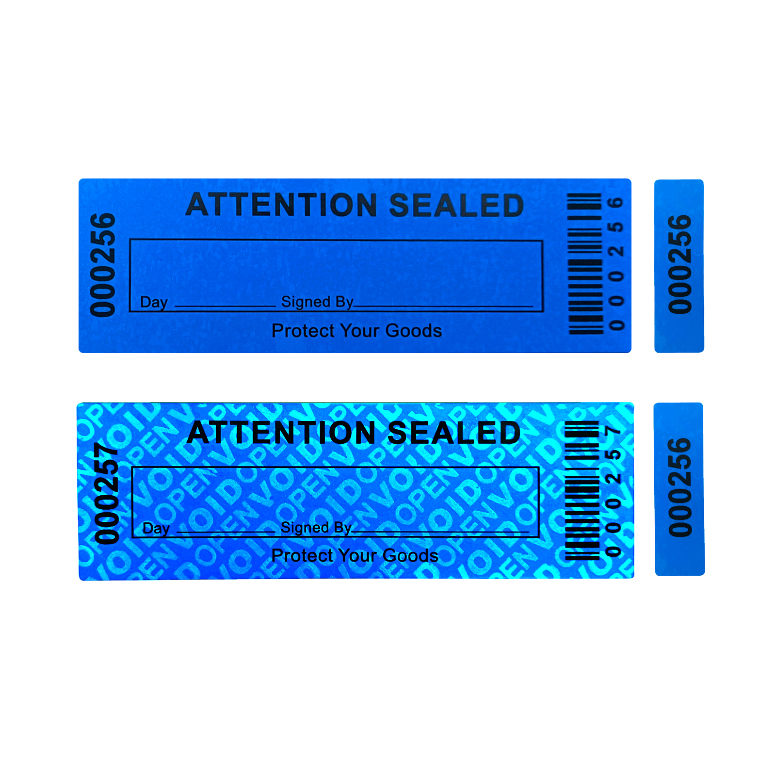 100% Total Transfer Tamper Evident Labels Security Warranty Void Stickers Red Large 35*120 Mm Triple Serial Numbers Seal Sticker