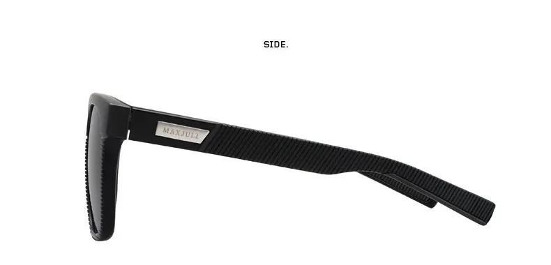 JULI Square Oversized Polarized Sunglasses for Big Heads Men Retro Vintage XXL Super Big SunGlasses UV Protection MJ8023