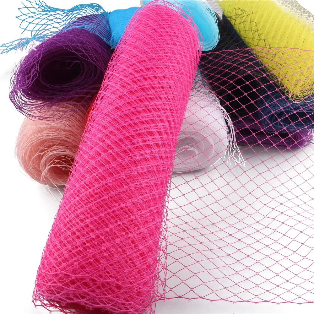 25cm*1yard Wedding Millinery Netting Russian Birdcage Veil DIY Fascinator Hat Trimming Hair Accessories Tulle Dress Fabric