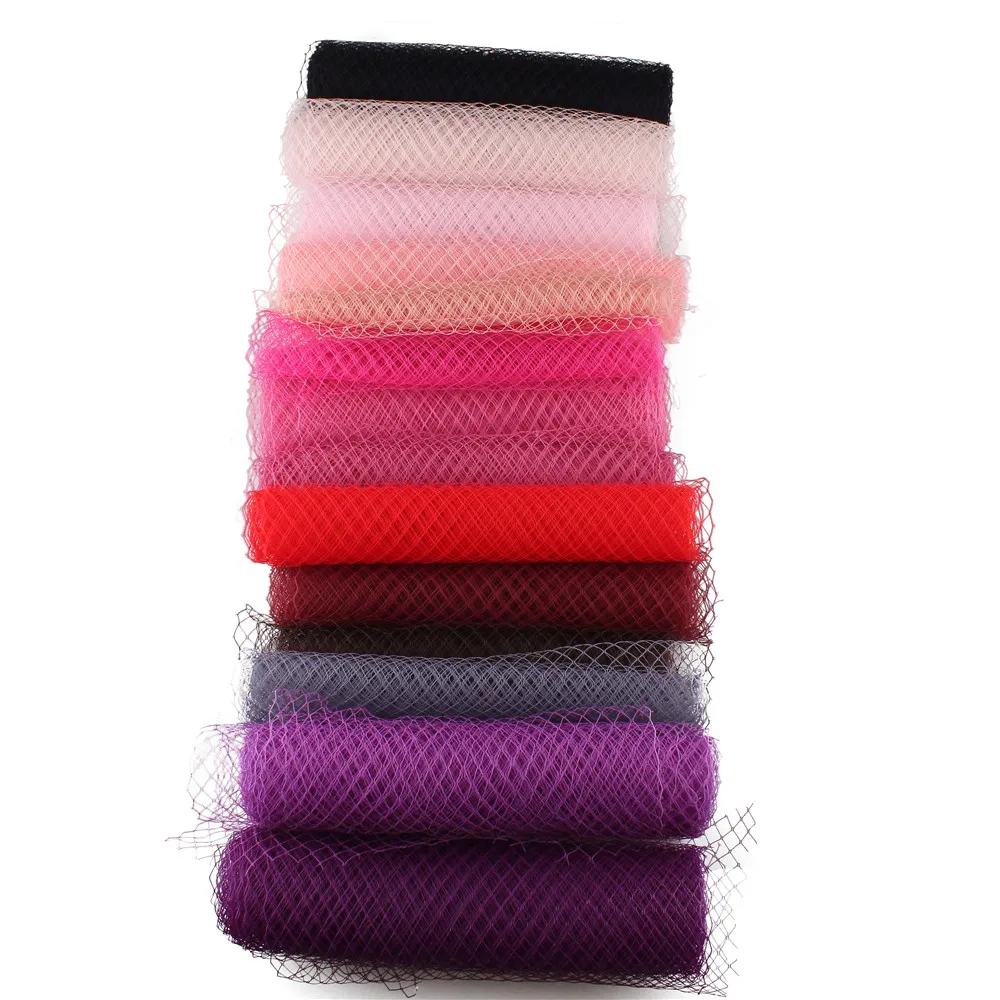 25cm*1yard Wedding Millinery Netting Russian Birdcage Veil DIY Fascinator Hat Trimming Hair Accessories Tulle Dress Fabric