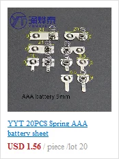 YYT 20PCS Spring sheet AA 12*12/26.5/27.5/28MM contact sheet battery box positive and negative sheets 0.3MM iron+nickel plating