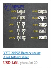 YYT 20PCS Spring sheet AA 12*12/26.5/27.5/28MM contact sheet battery box positive and negative sheets 0.3MM iron+nickel plating
