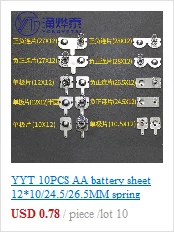 YYT 20PCS Spring sheet AA 12*12/26.5/27.5/28MM contact sheet battery box positive and negative sheets 0.3MM iron+nickel plating