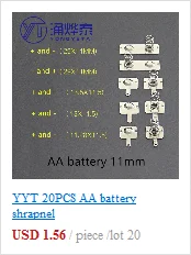 YYT 20PCS Spring sheet AA 12*12/26.5/27.5/28MM contact sheet battery box positive and negative sheets 0.3MM iron+nickel plating