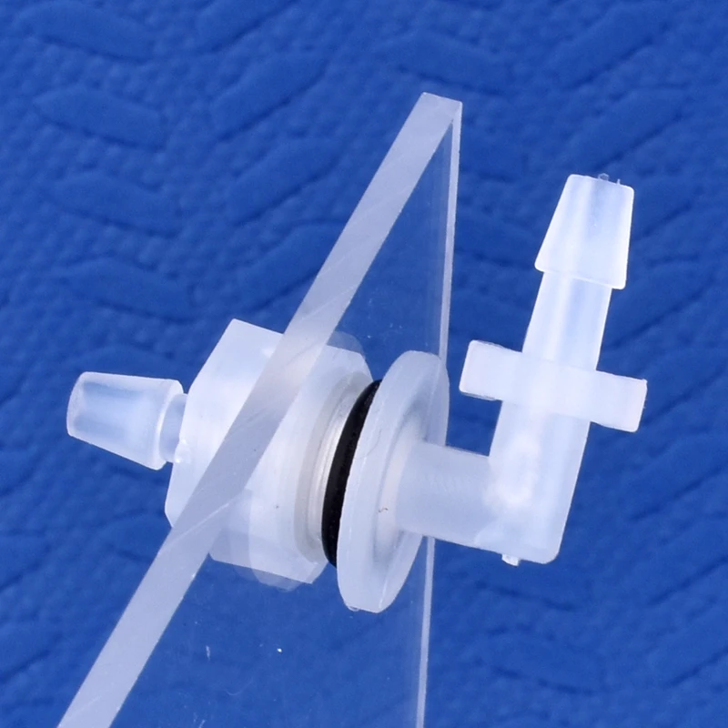 5~200pcs M6~G1/2 To 2.4-11.1mm PP Pagoda Elbow Connector+Nut O-Ring Irrigation Aquarium Tank Adapter Irrigation Water Hose Joint