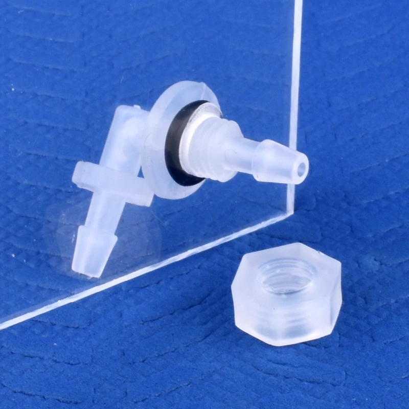 5~200pcs M6~G1/2 To 2.4-11.1mm PP Pagoda Elbow Connector+Nut O-Ring Irrigation Aquarium Tank Adapter Irrigation Water Hose Joint