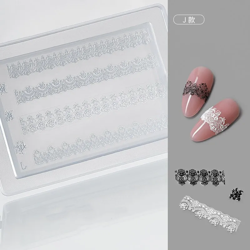 1pc Sweater Knitting Lace 3D Acrylic Mold Nail Art Decoration Nails DIY Design Silicone Nail Art Template Nail Mold