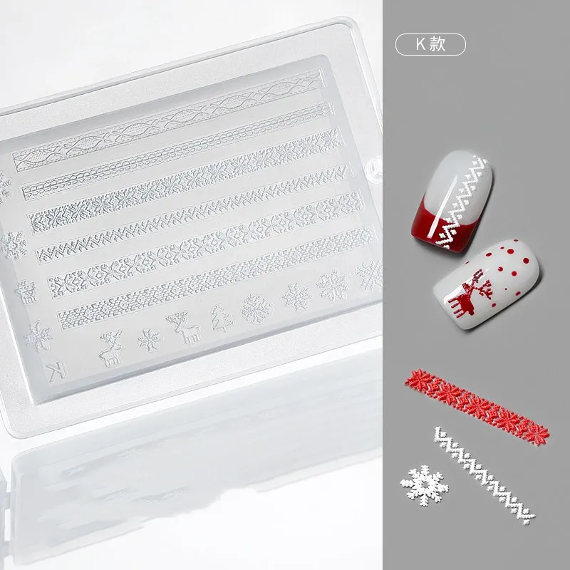 1pc Sweater Knitting Lace 3D Acrylic Mold Nail Art Decoration Nails DIY Design Silicone Nail Art Template Nail Mold