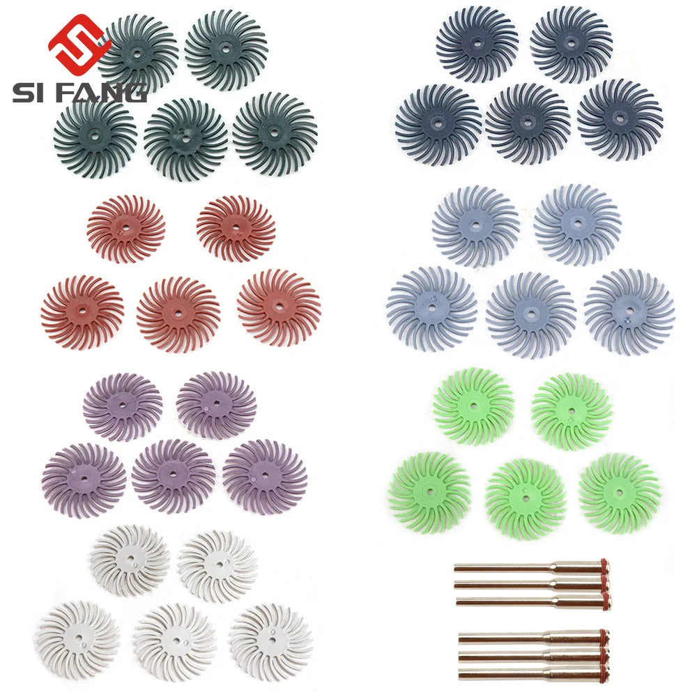 1Inch Radial Bristle Disc Kit Abrasive Brush 2.35mm/3mm Shank Detail Polishing Wheel for Dremel Rotary Tool Accessories