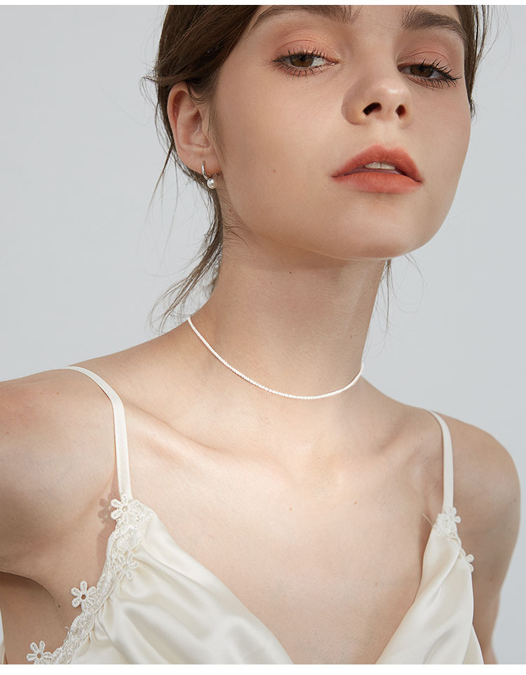 Popular 925 Sterling Silver Sparkling Clavicle Chain Choker Necklace For Women Fine Jewelry Wedding Party Birthday Gift