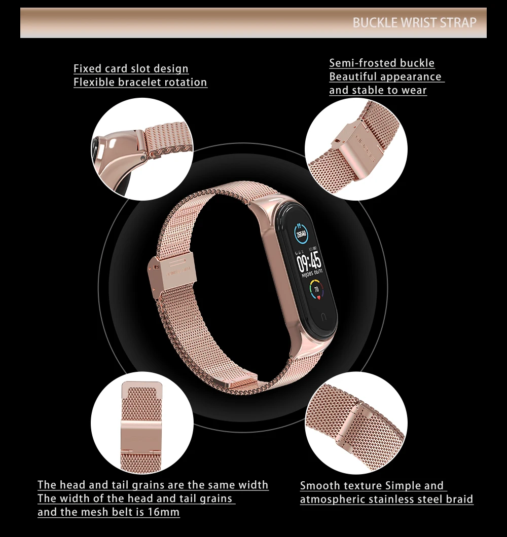 Strap for Mi Band 10 11 9 8 7 6 5 Metal Bracelet Mi Band 9 Wristband for Mi Band 6 Mi Band 7 Strap For Xiaomi Miband 8 9