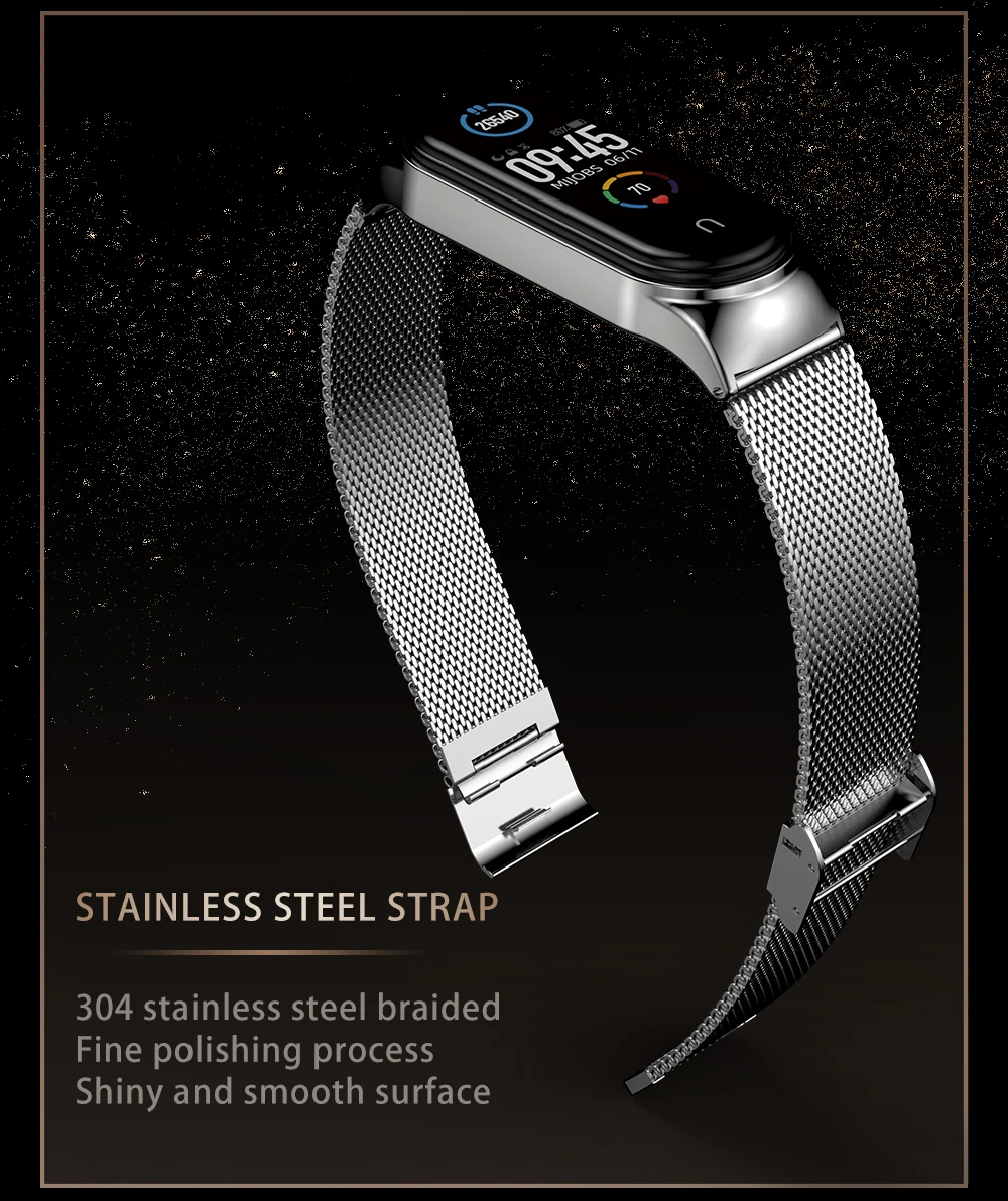 Strap for Mi Band 10 11 9 8 7 6 5 Metal Bracelet Mi Band 9 Wristband for Mi Band 6 Mi Band 7 Strap For Xiaomi Miband 8 9