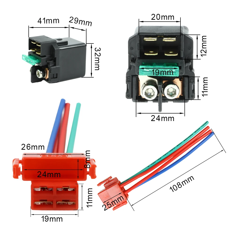 Starter Relay Solenoid for Honda Shadow 750 600 CBR600 F2 F3 CBR 900 929 CB750 CB900 CBR900 CBR1000 GL1500 VFR 800 750 VT600
