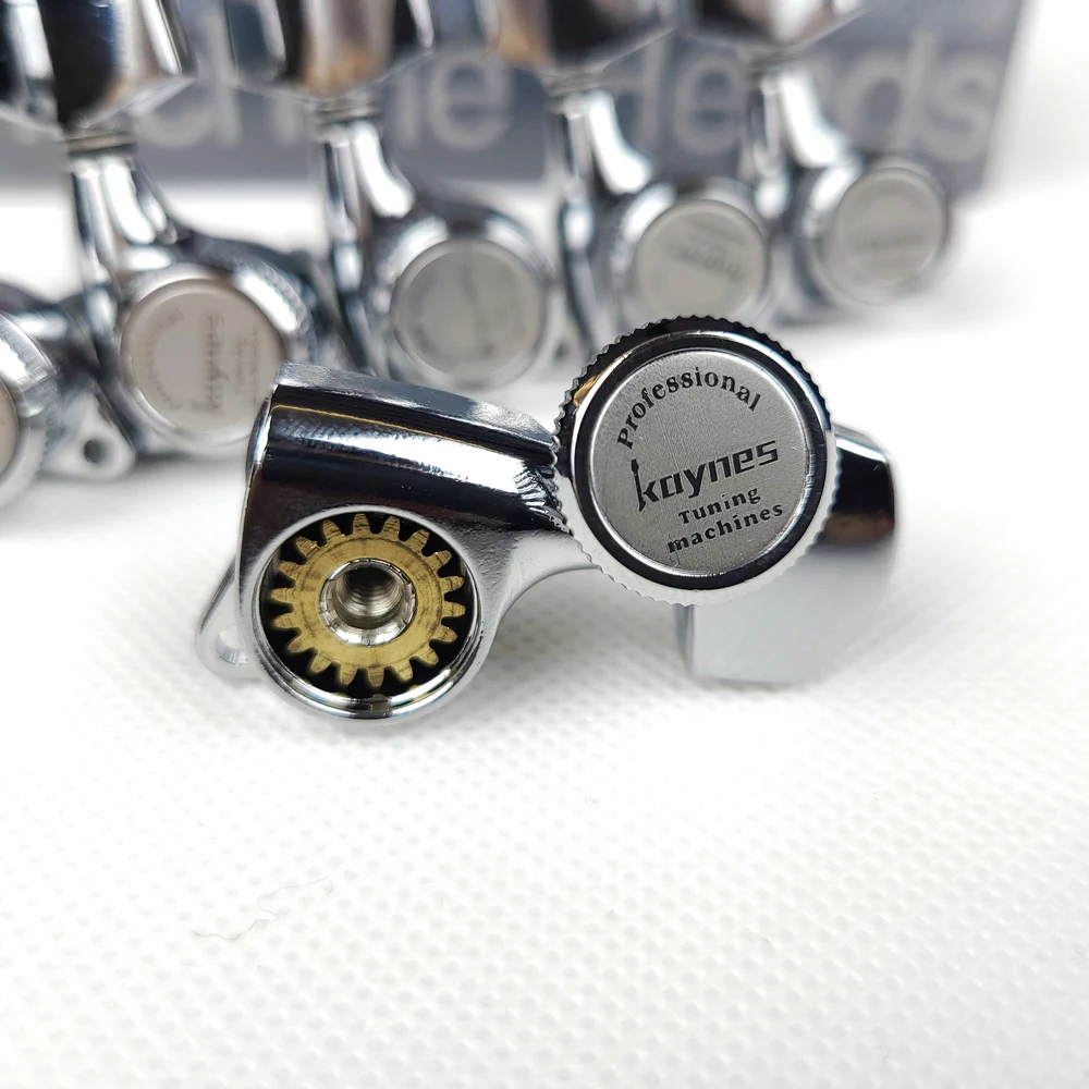 1 Set Guitar Locking Tuners Electric Guitar Machine Heads Tuners Lock String Tuning Pegs Chrome Silver Made in Korea