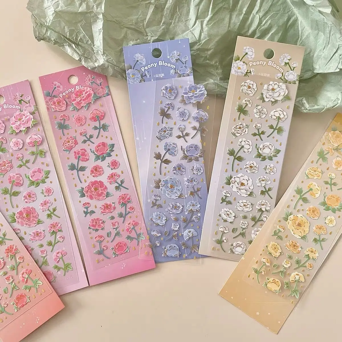 MINKYS New Arrival 3pcs 6pcs Kawaii Bear Ribbon Laser Bling Stickers DIY Scrapbook Stickers Confetti Decoration DIY Photo Frame
