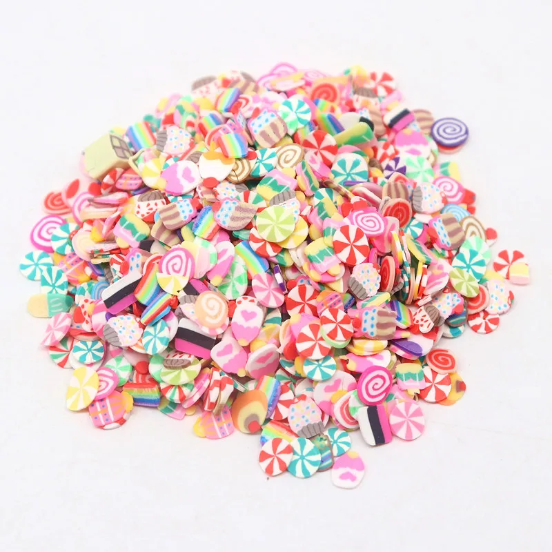 Boxi Slime Star Flower Heart Candy Fruit Slices Multi-series Polymer Clay Sprinkles DIY Nail Art Handmade Accessories 10g