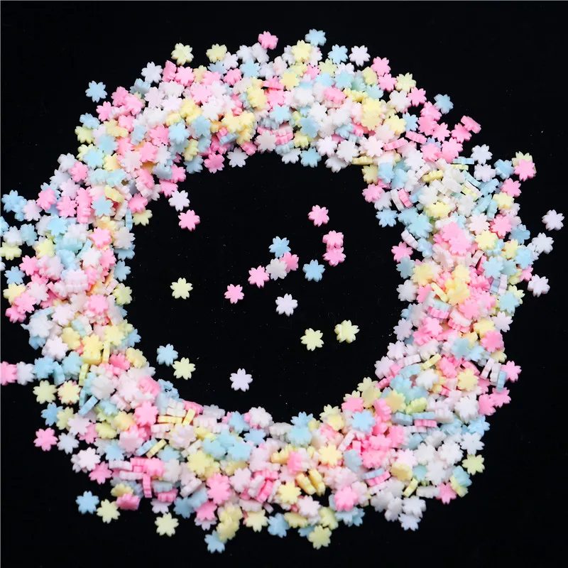 Boxi Slime Star Flower Heart Candy Fruit Slices Multi-series Polymer Clay Sprinkles DIY Nail Art Handmade Accessories 10g
