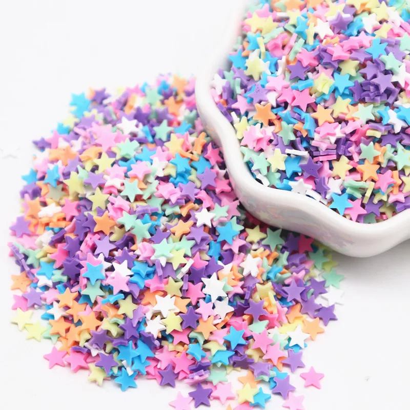 Boxi Slime Star Flower Heart Candy Fruit Slices Multi-series Polymer Clay Sprinkles DIY Nail Art Handmade Accessories 10g