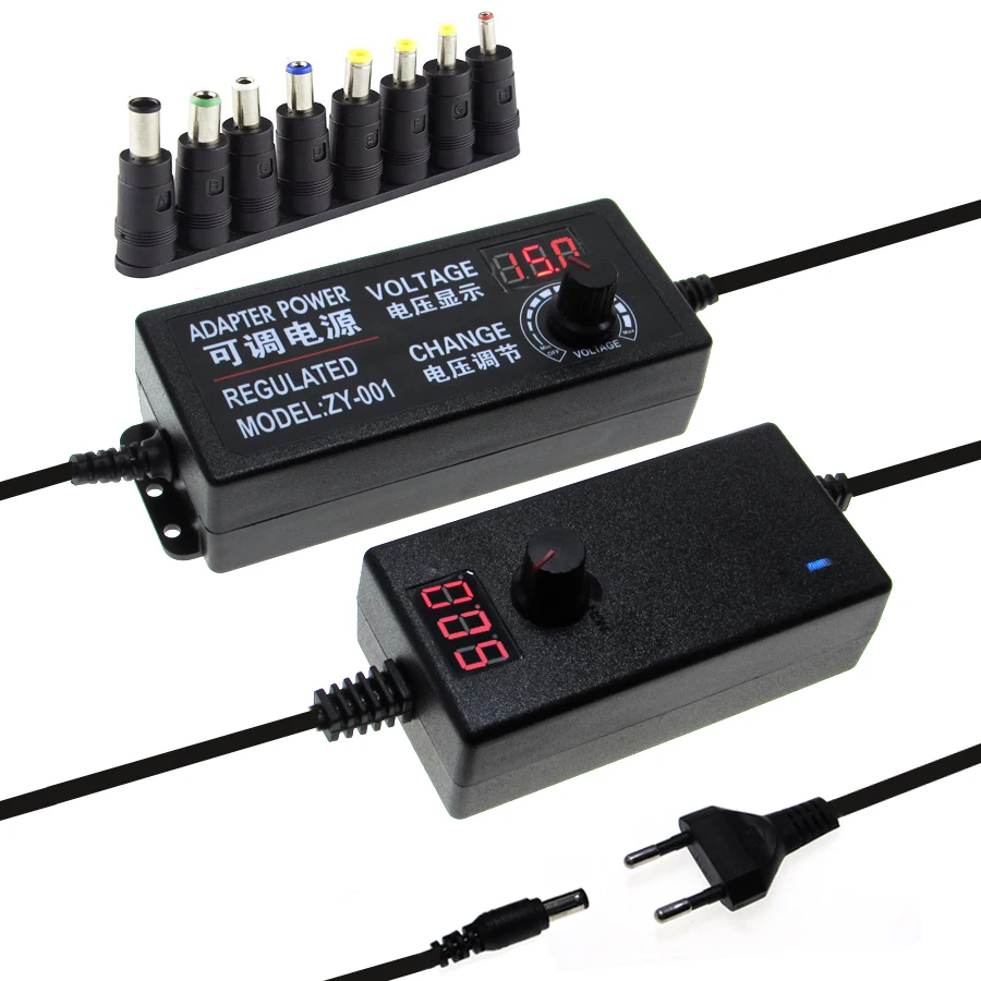 AC DC 3V 5V 9V 12V 24V 36V Power Supply Adapter 1A 2A 3A 5A 10A Transformers 220V To 12V Power Supply Adjustable Display Srceen